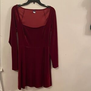 Old Navy Red Long Sleeve Dress